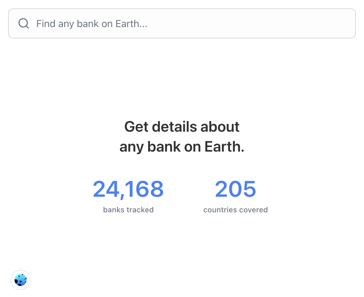 Bank Finder Widget